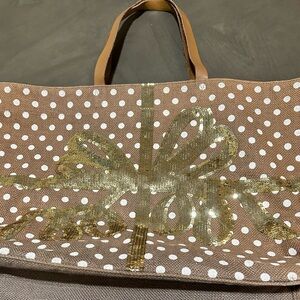 Mudpie Jute Sequined Gift Bag